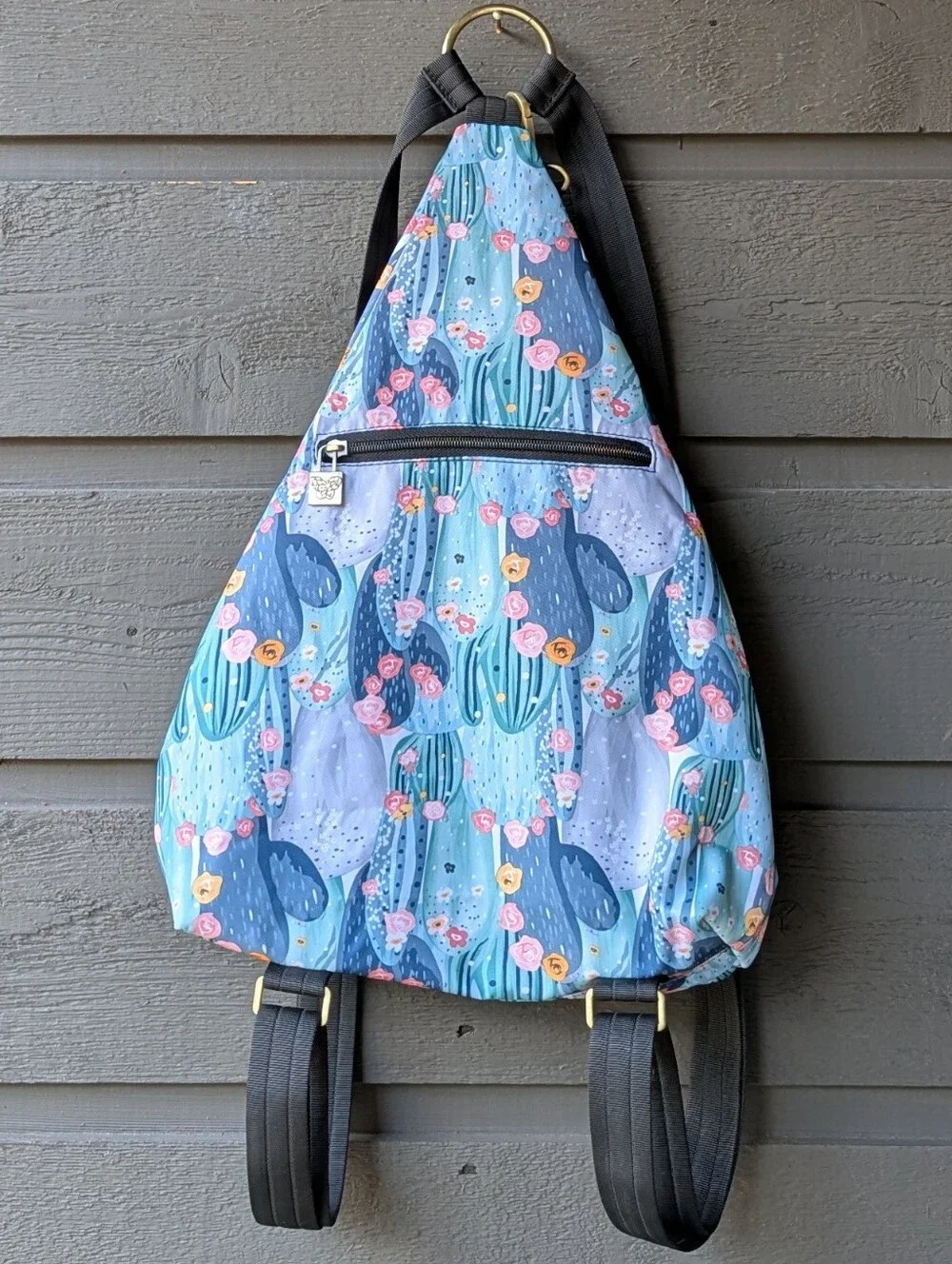 NWOT Black Butterfly Succulent Cactus Adjustable Backpack